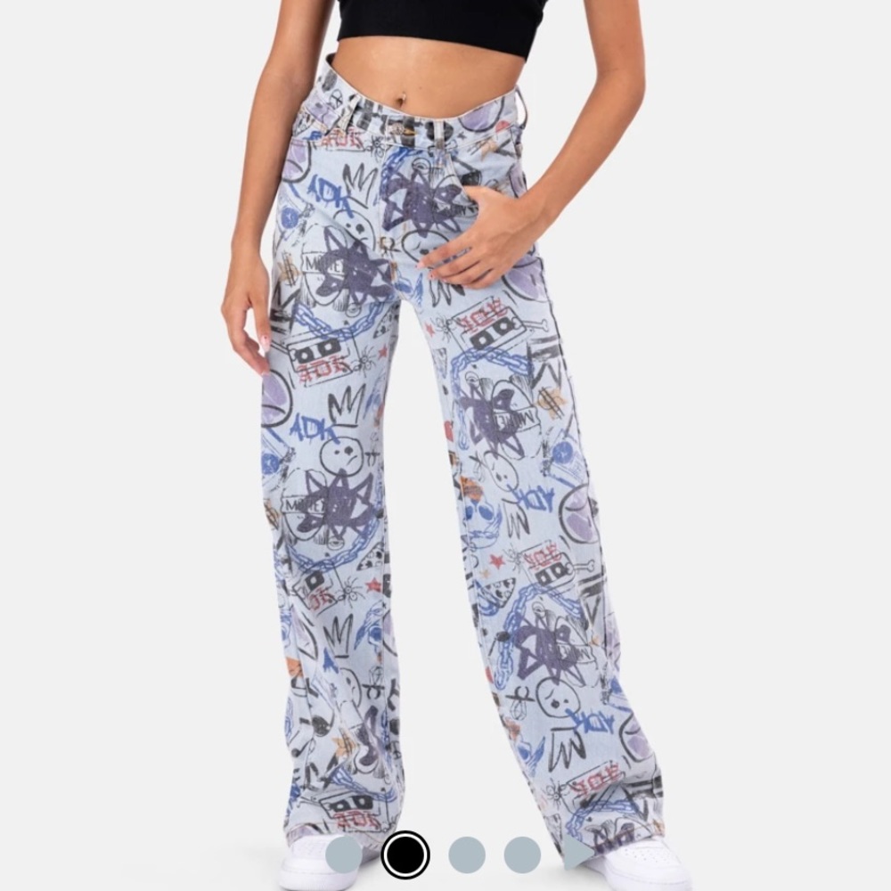 New Graffiti print jeans